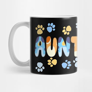 Auntie Of The Birthday Boy Girl Dog Family Matching Mug